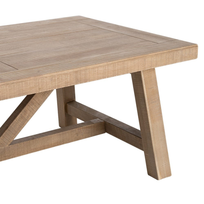 Masă de cafea din lemn de cauciuc natural stil clasic [5]