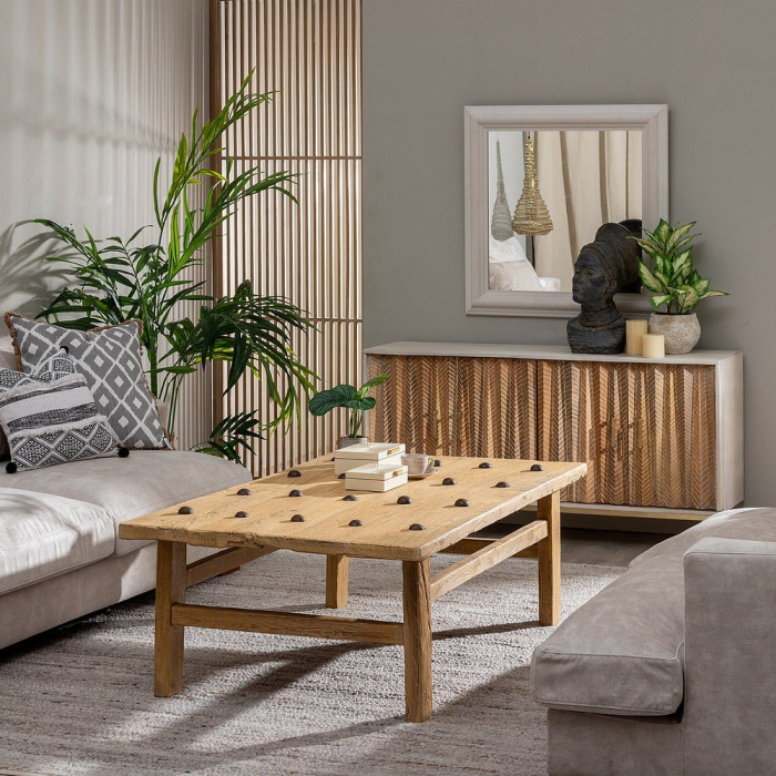 Masa de cafea din lemn de pin cu design oriental [11]