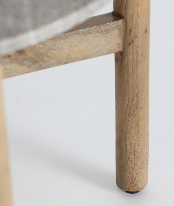 Masă de cafea LACAUNE – marmură gri și lemn de mango maro [3]