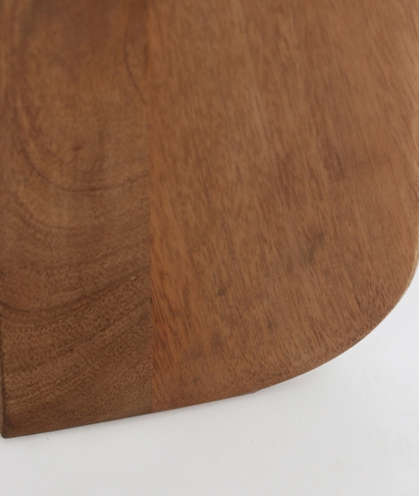 Masă de cafea din marmură neagră și lemn de mango maro – masă rotundă cu blat de marmură [3]