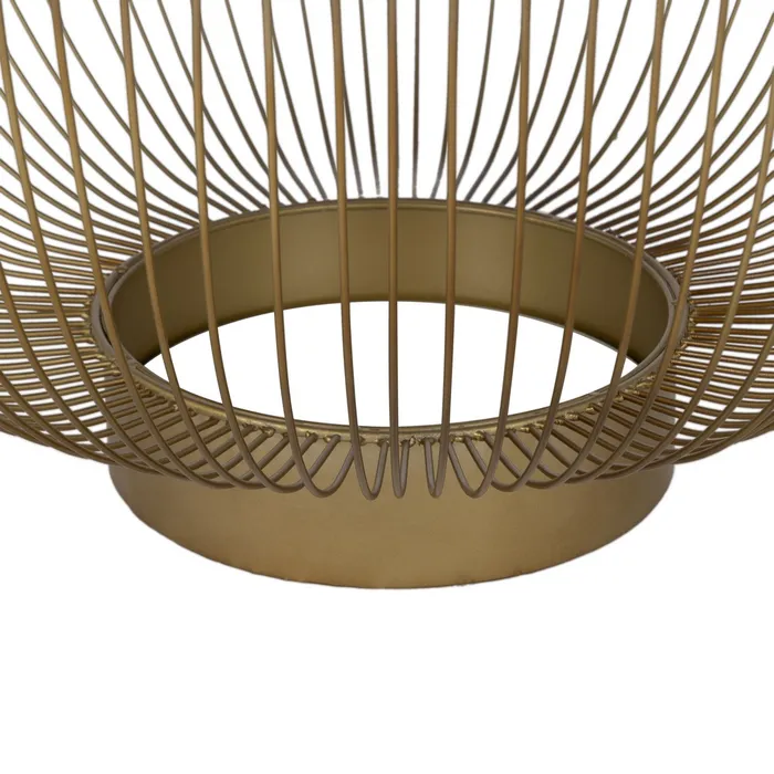 Masă de cafea rotundă Ixia cu structură aurie și blat sticlă [6]