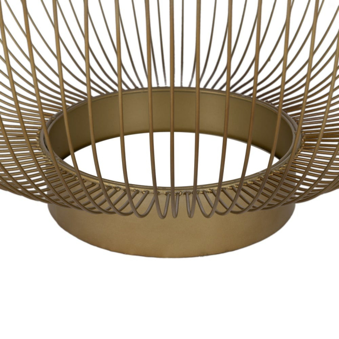 Masă de cafea rotundă Ixia cu structură aurie și blat sticlă [7]