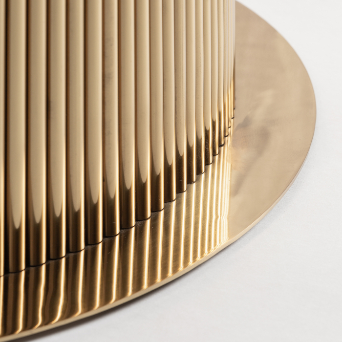 Masa Cafea Art Deco Alba si Aurie|Mese Living Lux [5]