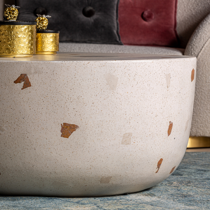 Masa cafea contemporana terrazzo alb|Mese cafea moderne [5]