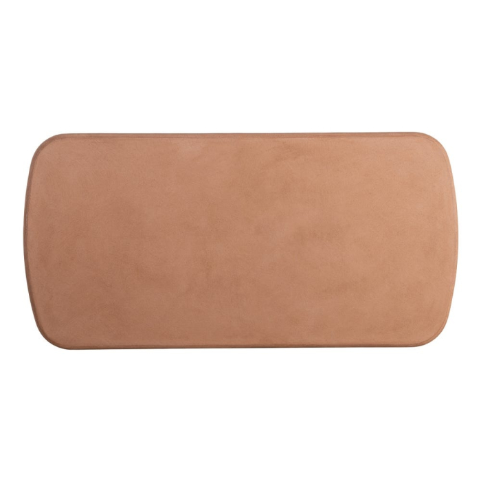 Masă de cafea dreptunghiulară cu finisaj microciment și bază curbată [9]