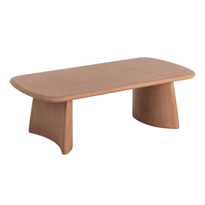 Masă de cafea dreptunghiulară cu finisaj microciment și bază curbată [2]