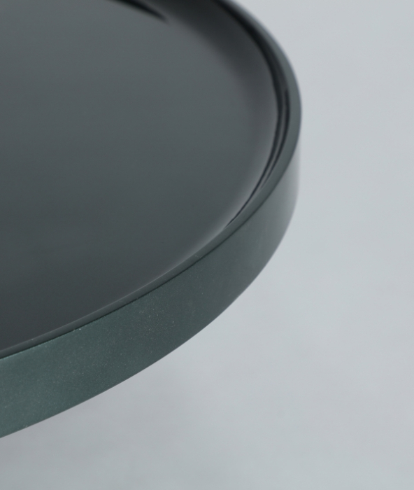 Masă cafea rotundă Aomori sticlă și MDF [3]