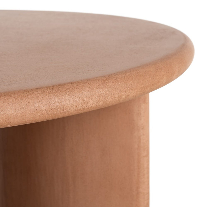 Masă de cafea rotundă cu finisaj microciment și volum sculptural [4]