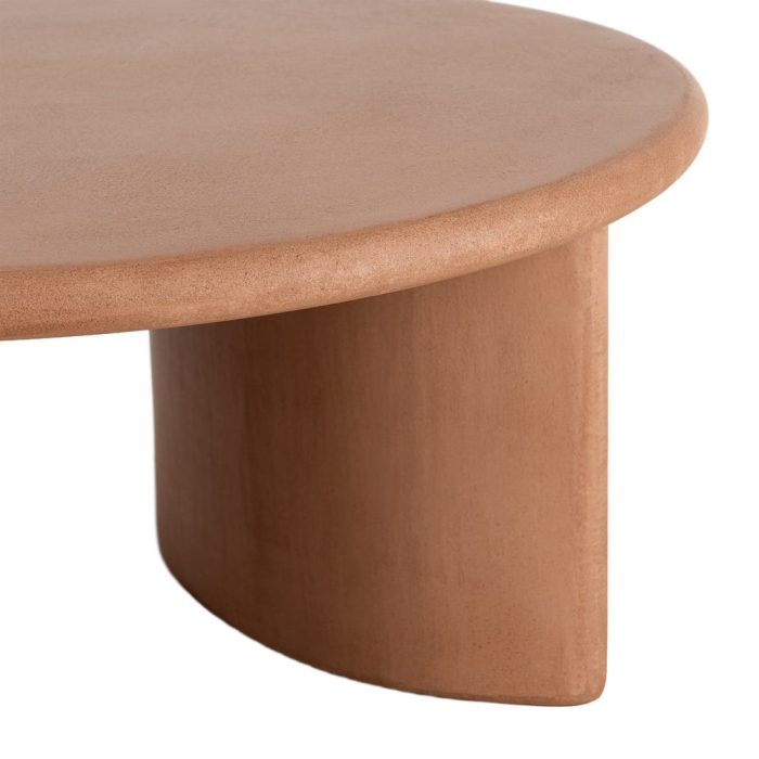 Masă de cafea rotundă cu finisaj microciment și volum sculptural [6]