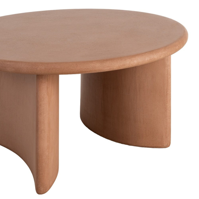 Masă de cafea rotundă cu finisaj microciment și volum sculptural [3]