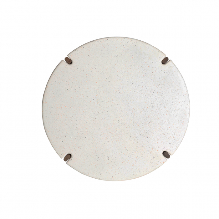 Masa de cafea rotunda din mango maro si MDF alb Laax 80 x 40 cm [2]