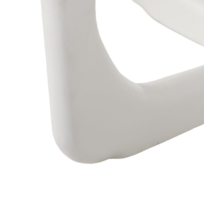 Masă de cafea rotundă din marmură albă și lemn Mango în stil modern [10]