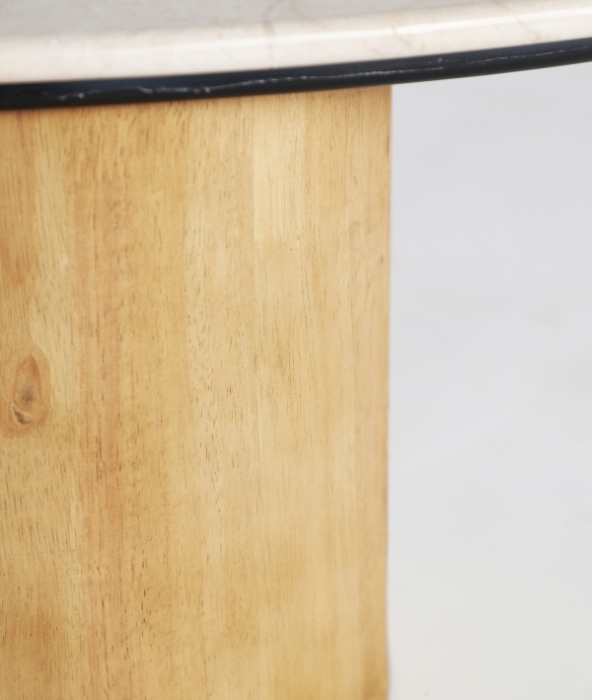 Masă cafea marmură bej lemn fag LORACH – titlu imagine principală [4]