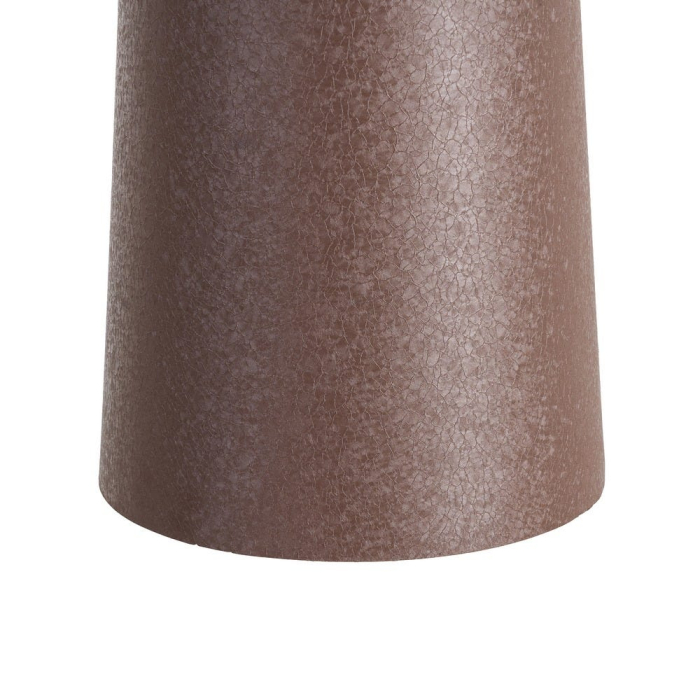 Masă de cafea rotundă din oțel maro cu bază conică texturată [6]