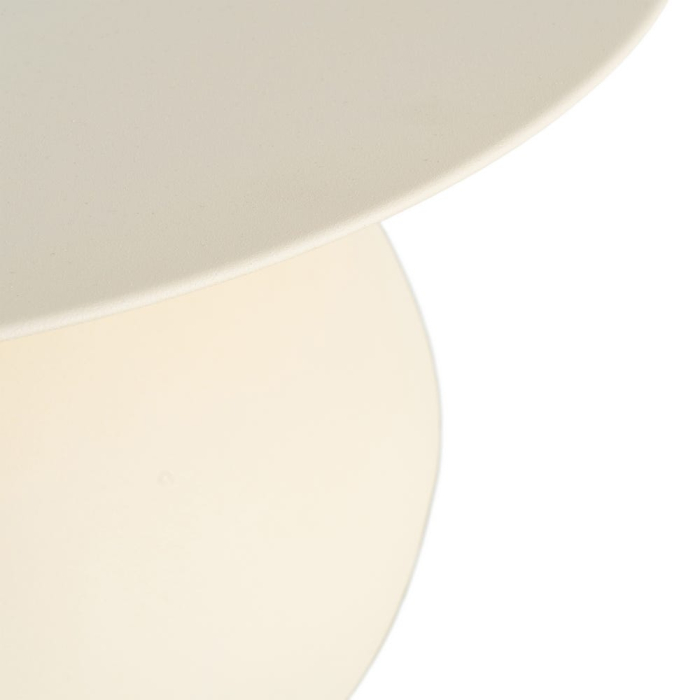 Masă de cafea rotundă din oțel off white cu bază sferică [4]