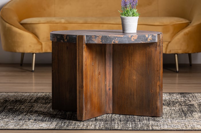 Masa cafea Coloniala rotunda | Mese living elegante [7]