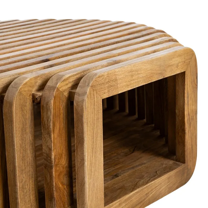 Masă cafea sculpturală lemn de mango [8]