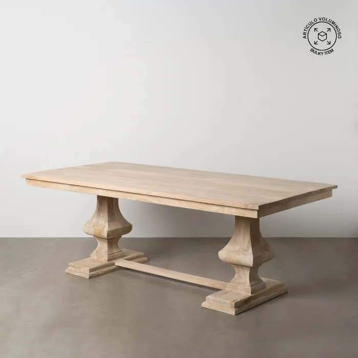 Masa dining lemn mango alb|Mobilier dining elegant [1]