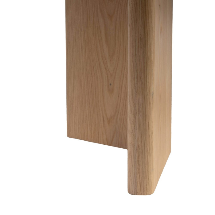 Masă de dining albă blat ceramic marmură, picioare MDF [9]