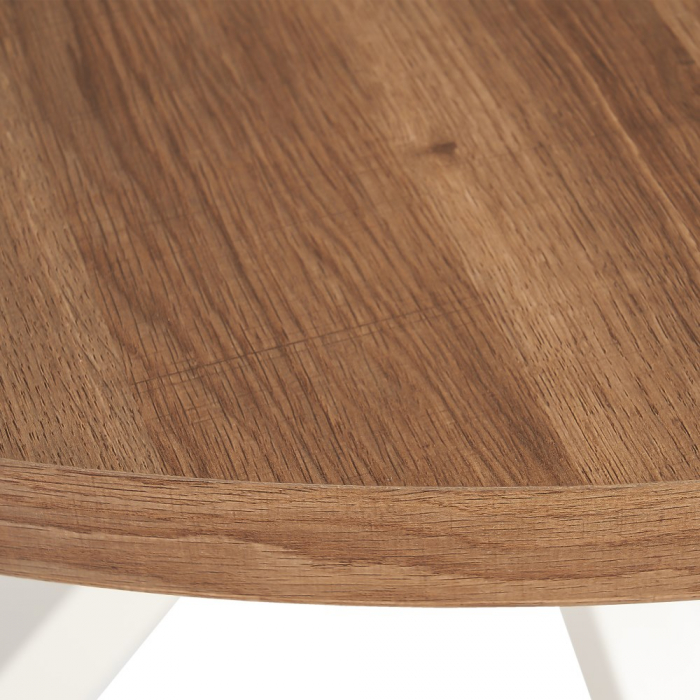 Masa Rotunda Dining CreativDeco - Lemn si Metal pentru Interioare Moderne [3]