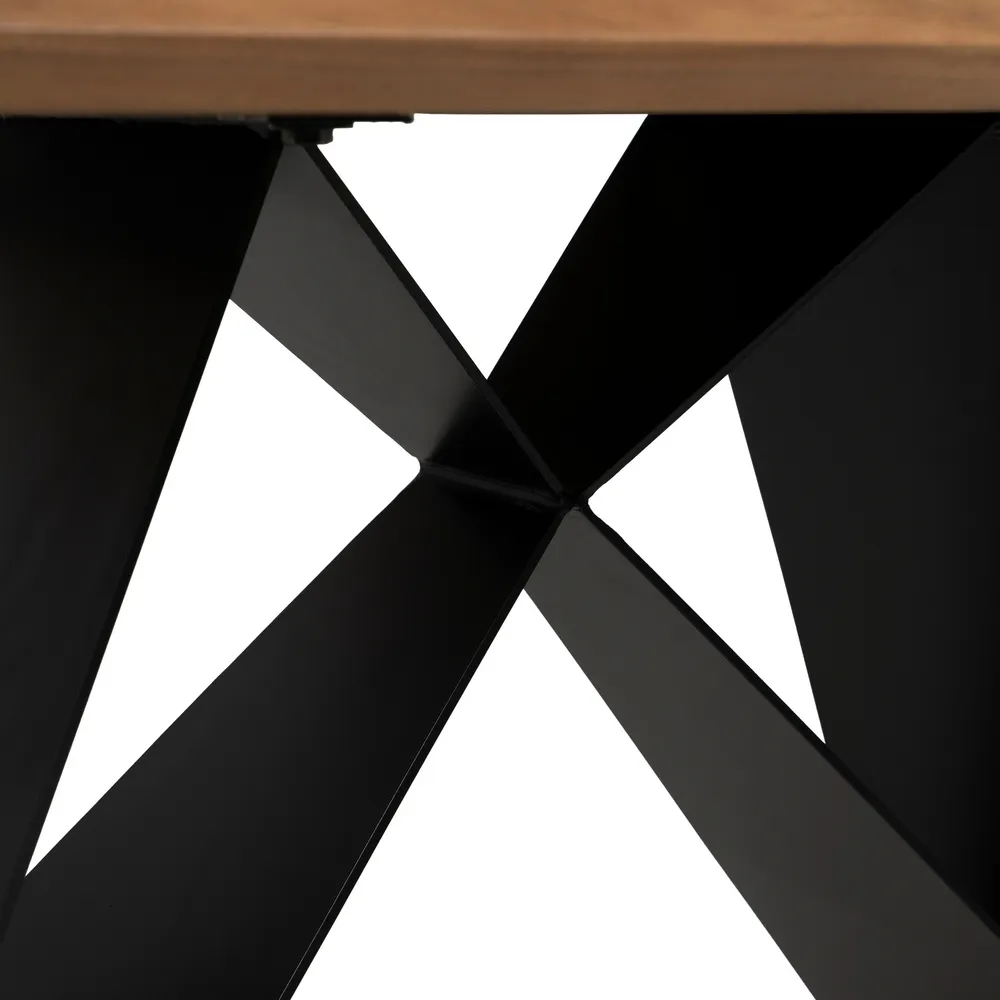 Masa dining lemn acacia fier|Mobilier dining robust [9]