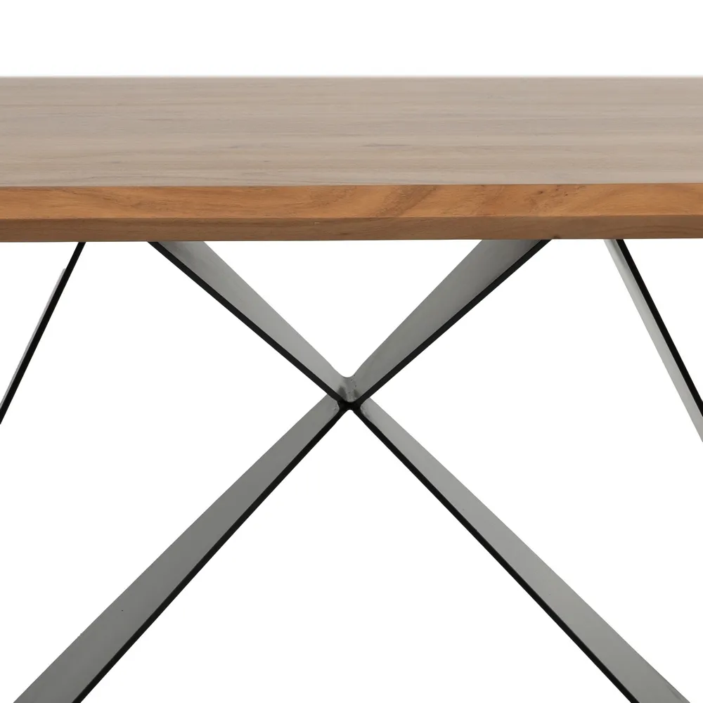 Masa dining lemn acacia fier|Mobilier dining robust [3]