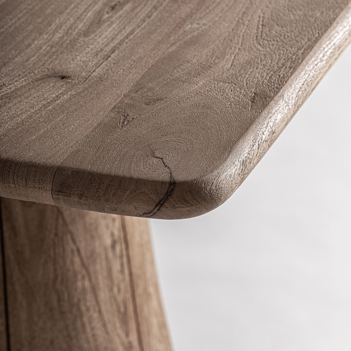 Masă de dining din lemn de mango cu bază sculpturală Jacquard [3]