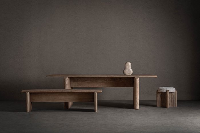 Masă de dining din lemn de mango cu design modern Jacquard [6]