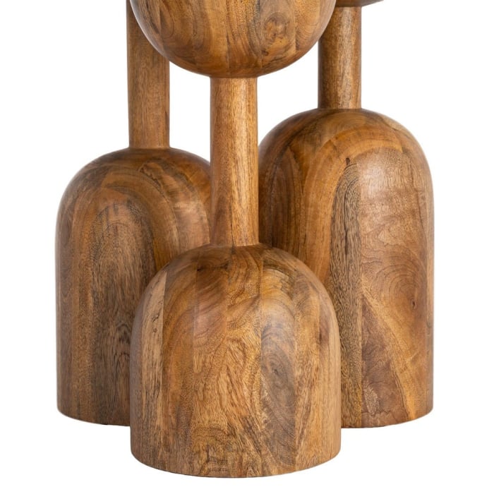 Masă de dining din lemn de mango maro [6]