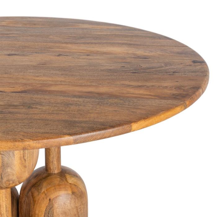 Masă de dining din lemn de mango maro [2]