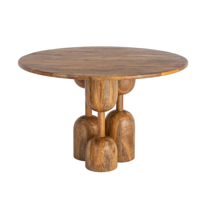 Masă de dining din lemn de mango maro [8]