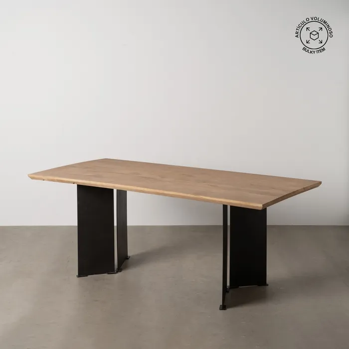 Masa dining lemn fier moderna|Mobilier dining industrial [1]