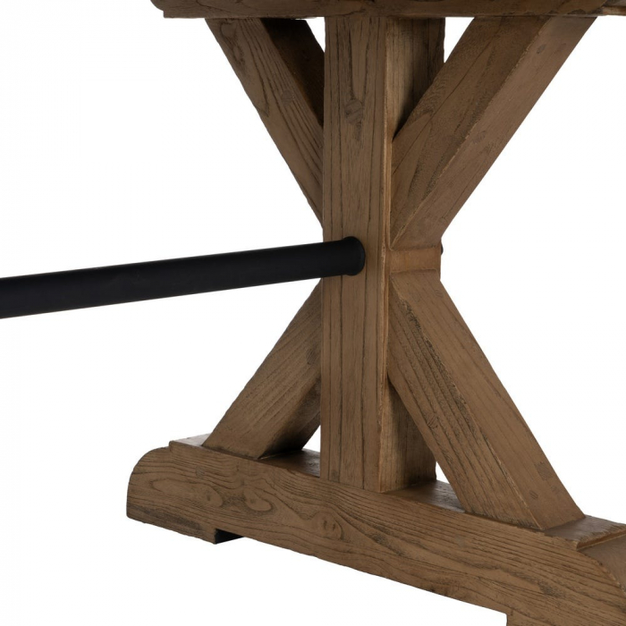 Masă dining stejar recuperat 240 cm – rustic industrial statement [5]