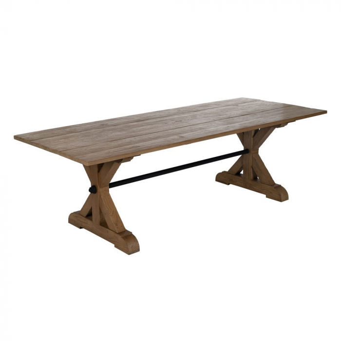 Masă dining stejar recuperat 240 cm – rustic industrial statement [2]