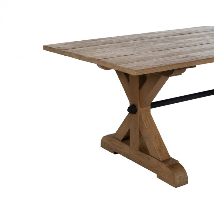 Masă dining stejar recuperat 240 cm – rustic industrial statement [4]