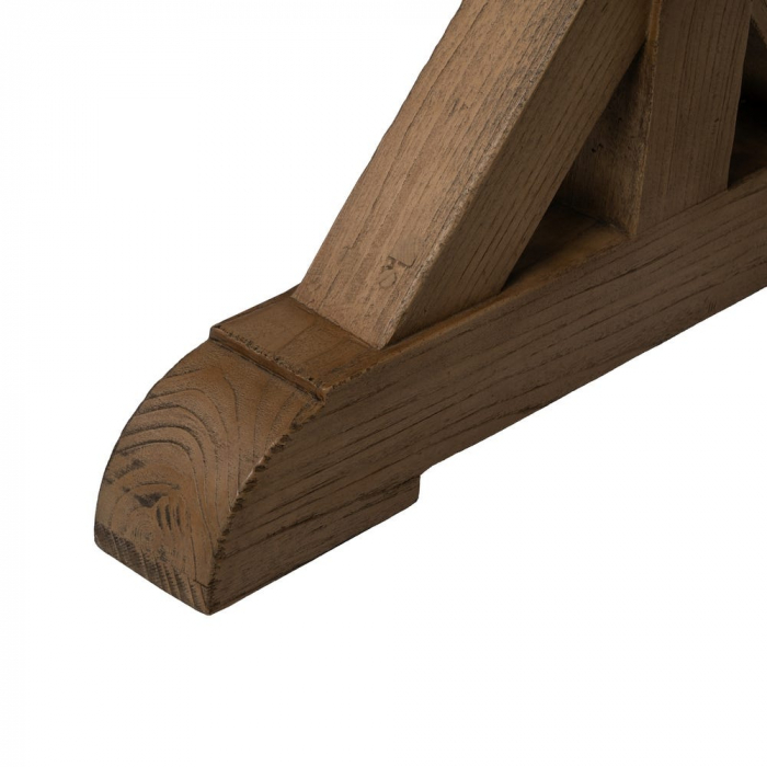 Masă dining stejar 300 cm cu bară metalică – rustic industrial statement [9]