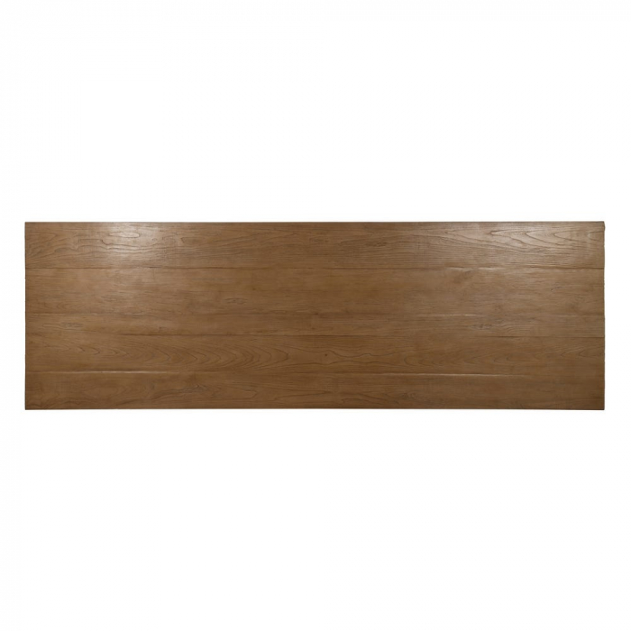 Masă dining stejar 300 cm cu bară metalică – rustic industrial statement [7]