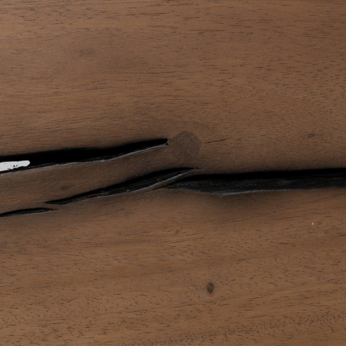 Masă dining suar & metal 240 cm – stil industrial sculptural [7]