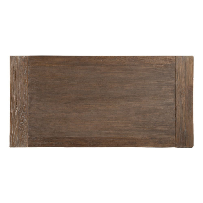 Masa de dining din lemn de ulm reciclat cu design arhitectural wabi-sabi [11]