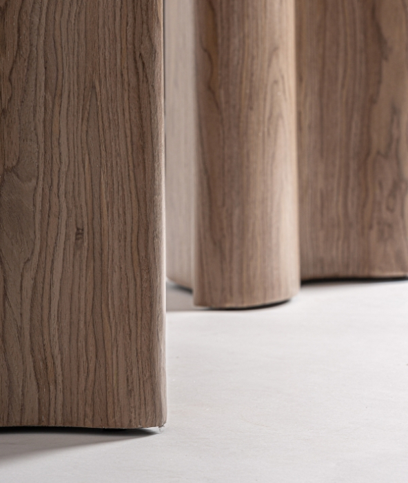 Masă de dining din lemn maro pentru 8 persoane design japandi Arko 200 x 100 x 75 cm [7]