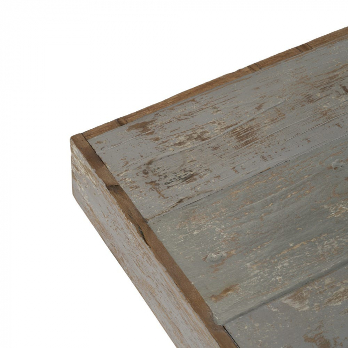 Masă dining lemn reciclat 220 cm – rustic industrial patinat [3]