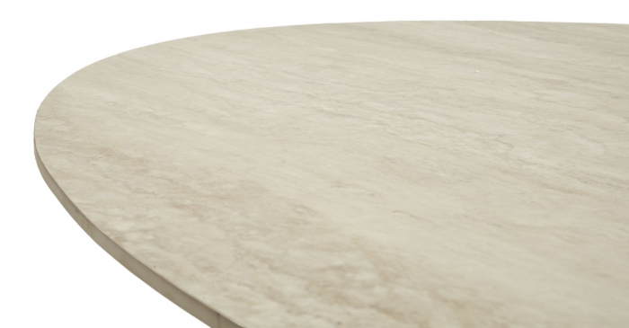 Masă de dining din metal negru cu blat oval [5]