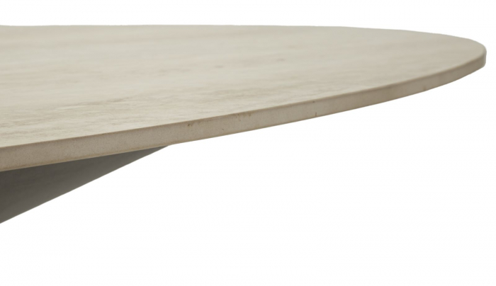 Masă de dining din metal negru cu blat oval [7]