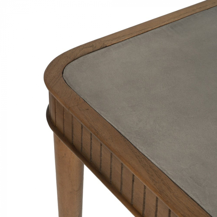 Masă dining microciment & lemn mindi – stil modern rafinat [3]