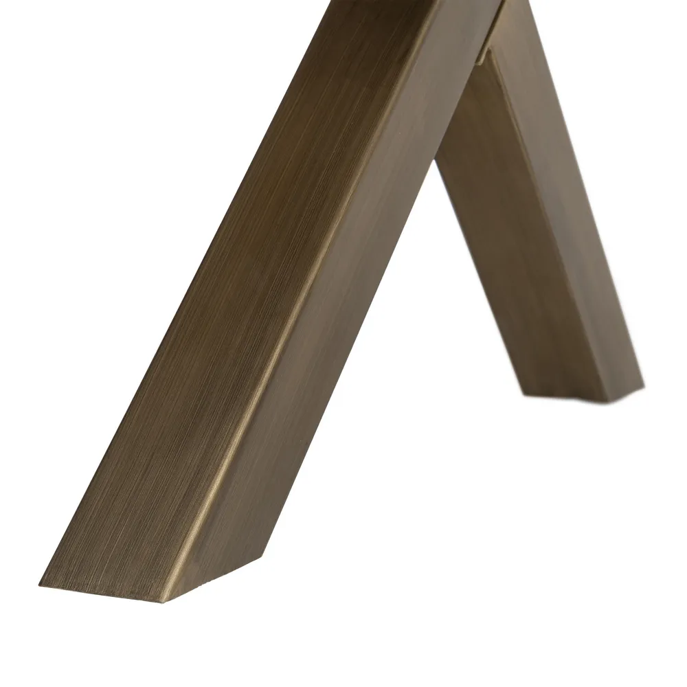 Masă de dining dreptunghiulară din MDF cu blat cu aspect de lemn si picioare metalice X [9]