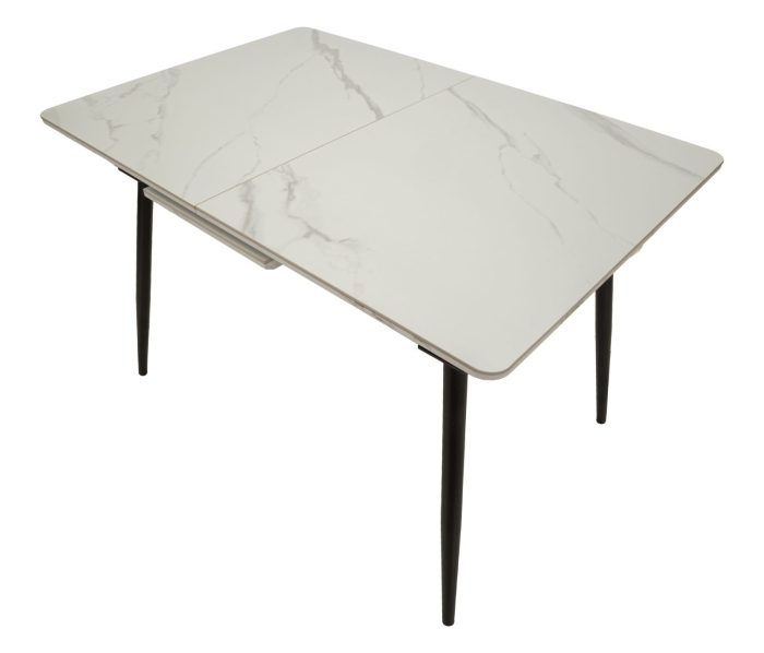 Masă dining extensibilă ceramică marmură albă [4]