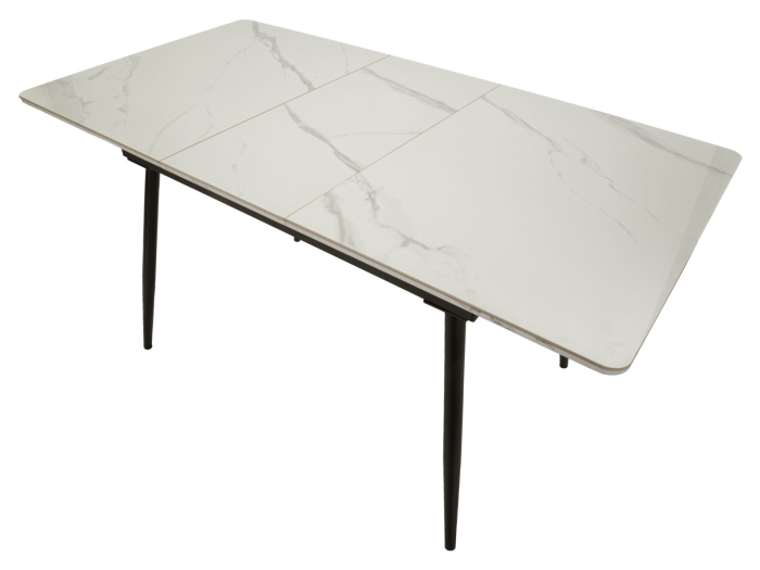 Masă dining extensibilă ceramică marmură albă [10]