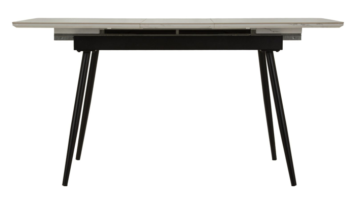 Masă dining extensibilă ceramică marmură albă [7]