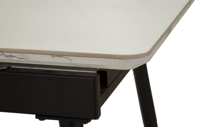 Masă dining extensibilă ceramică marmură albă [12]