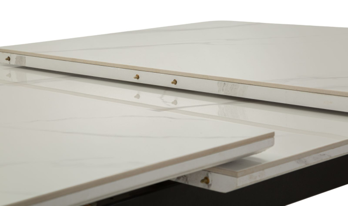 Masă dining extensibilă ceramică marmură albă [9]